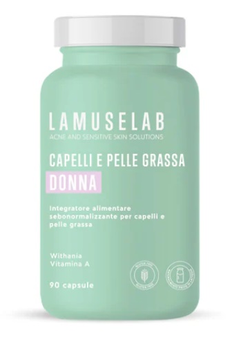 LAMUSELAB CAPELLI E PELLE GRASSA DONNA 90 CAPSULE - Farmacia Del Monaco