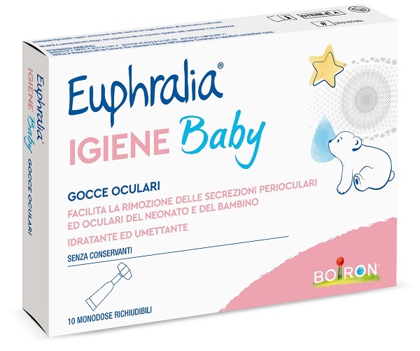 GOCCE OCULARI EUPHRALIA IGIENE BABY 10 MONODOSE RICHIUDIBILI X 0,5 ML - Farmacia Del Monaco