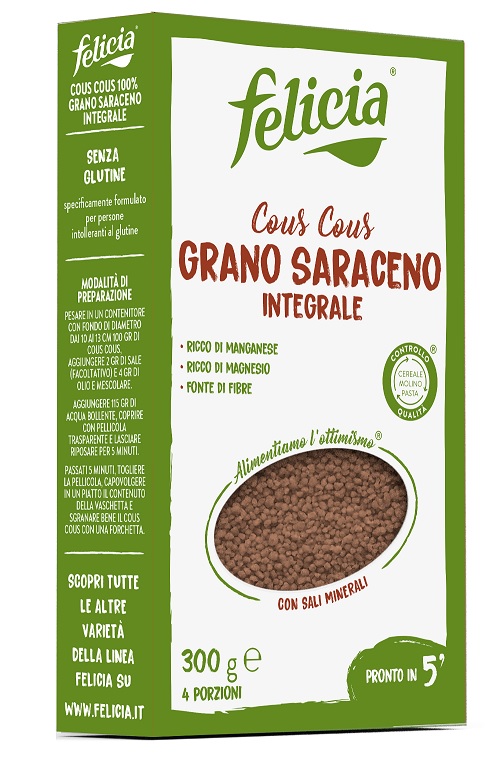 FELICIA COUS COUS GRANO SARACENO INTEGRALE 300 G - Farmacia Del Monaco