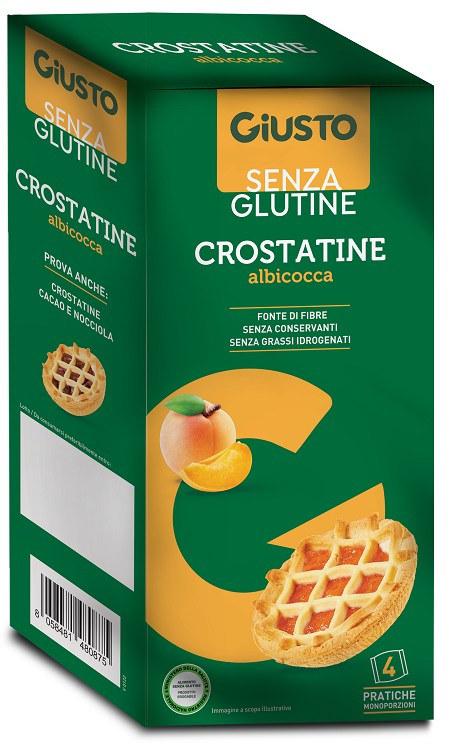 GIUSTO SENZA GLUTINE CROSTATINA ALBICOCCA 4 PEZZI DA 45 G - Farmacia Del Monaco