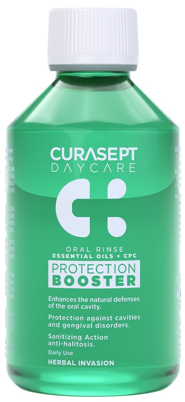 CURASEPT DAYCARE COLLUTORIO PROTECTION BOOSTER HERBAL INVASION 500 ML - Farmacia Del Monaco