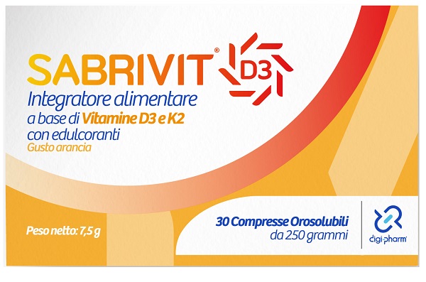 SABRIVIT D3 30 COMPRESSE OROSOLUBILI GUSTO ARANCIA - Farmacia Del Monaco