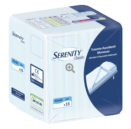 TRAVERSA SERENITY CLASSIC SUPER 40X60 CM 30 PEZZI - Farmacia Del Monaco