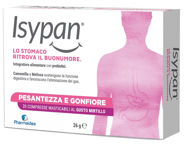 ISYPAN PESANTEZZA GONFIORE 20 COMPRESSE MASTICABILI - Farmacia Del Monaco