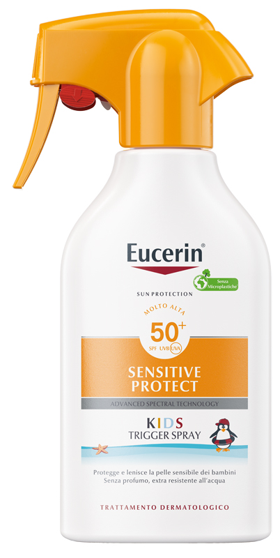 EUCERIN SUN KIDS SENSITIVE PROTECT SPF50+ TRIGGER SPRAY 250 ML - Farmacia Del Monaco