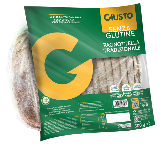 GIUSTO SENZA GLUTINE PAGNOTTELLA 300 G - Farmacia Del Monaco