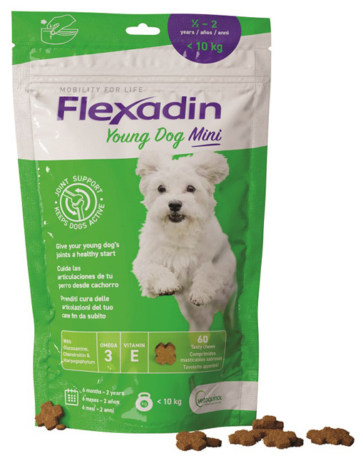 FLEXADIN YOUNG DOG MINI 60 TAVOLETTE APPETIBILI - Farmacia Del Monaco