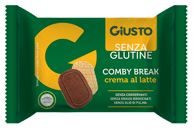 GIUSTO SENZA GLUTINE COMBY BREAK CREMA LATTE 26 G - Farmacia Del Monaco