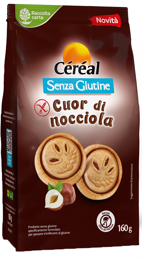 CEREAL SENZA GLUTINE CUOR DI NOCCIOLA 160 G - Farmacia Del Monaco
