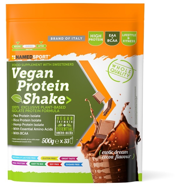 VEGAN PROTEIN SHAKE EXOTIC DREAM COCOA 500 G - Farmacia Del Monaco