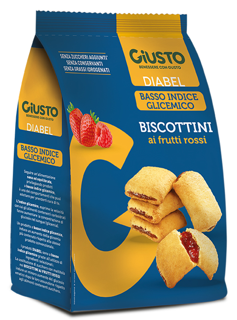 GIUSTO DIABEL BISCOTTINI FRUTTI ROSSI 250 G - Farmacia Del Monaco