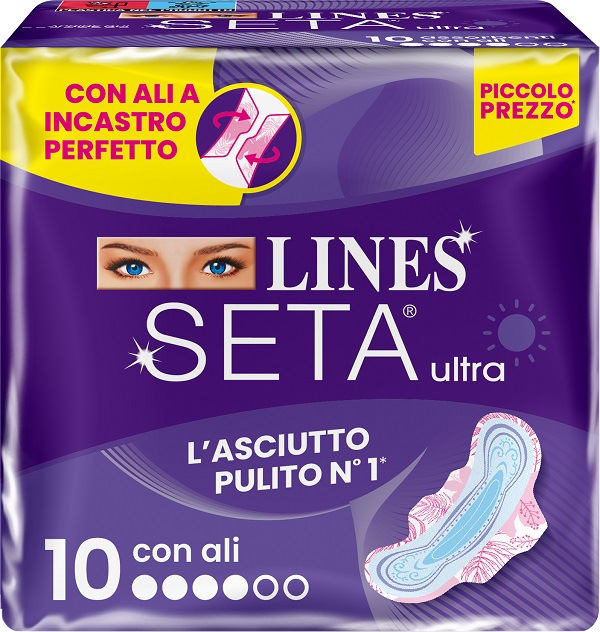 LINES SETA ULTRA ASSORBENTI ALI DWCT 10 PEZZI - Farmacia Del Monaco