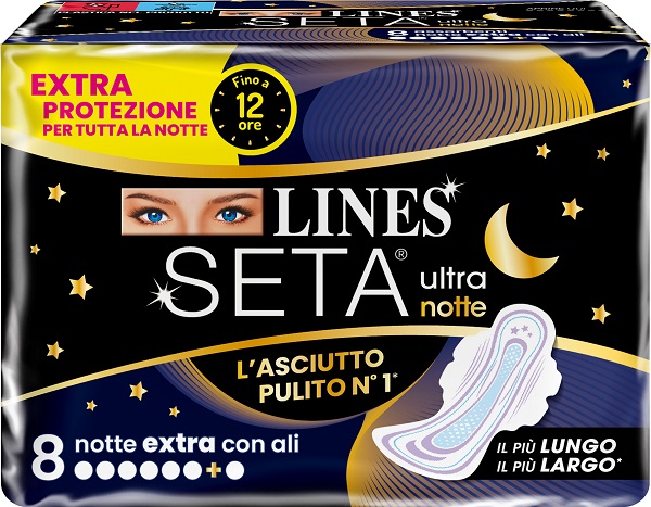 LINES SETA ULTRA ASSORBENTI EXTRA DWCT 8 PEZZI - Farmacia Del Monaco
