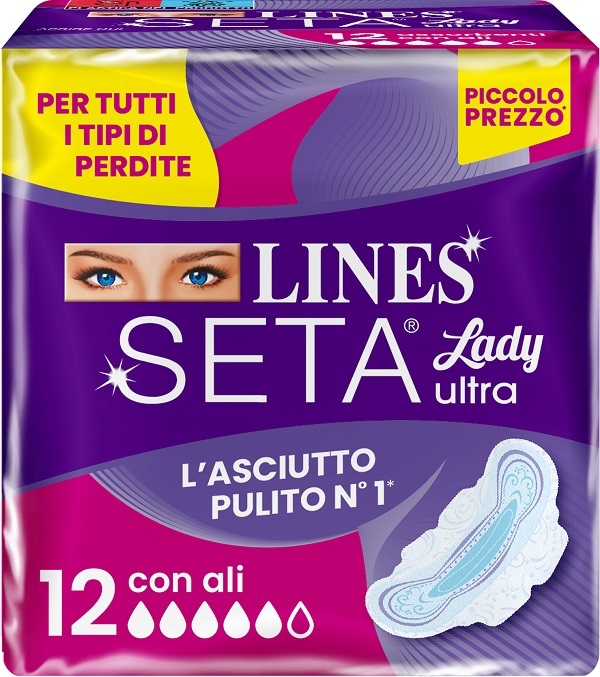 LINES SETA ULTRA ASSORBENTI LADY ALI DWCT 12 PEZZI - Farmacia Del Monaco