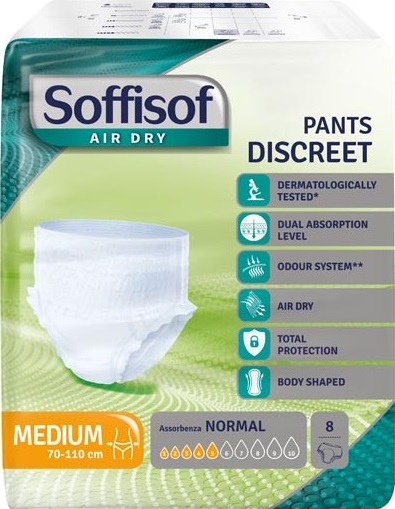 PANNOLONE SOFFISOF AIR DRY PANTS DISCREET LARGE 7 PEZZI - Farmacia Del Monaco