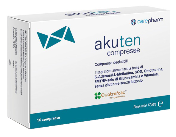 AKUTEN 16 COMPRESSE DEGLUTIBILI SENZA GLUTINE E LATTOSIO - Farmacia Del Monaco