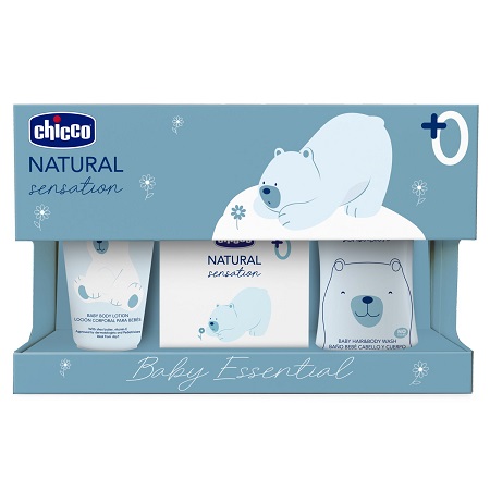 CHICCO NATURAL SENSATION SET BAGNOSHAMPOO+CREMA CORPO+PROFUMO - Farmacia Del Monaco