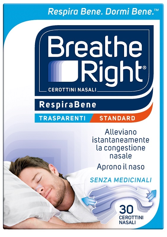 CEROTTI NASALI BREATHE RIGHT TRASPARENTI 30 PEZZI - Farmacia Del Monaco