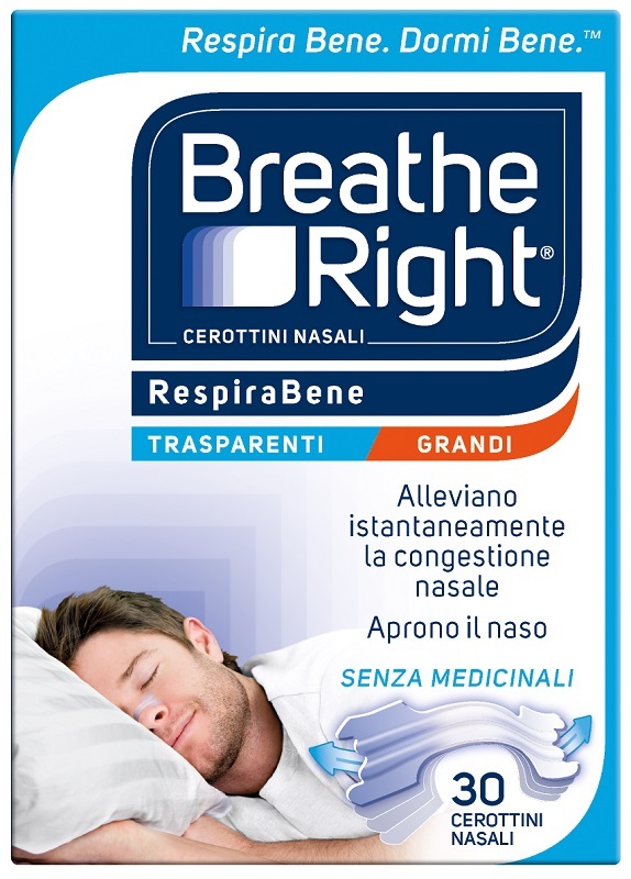CEROTTI NASALI BREATHE RIGHT TRASPARENTI GRANDI 30 PEZZI - Farmacia Del Monaco