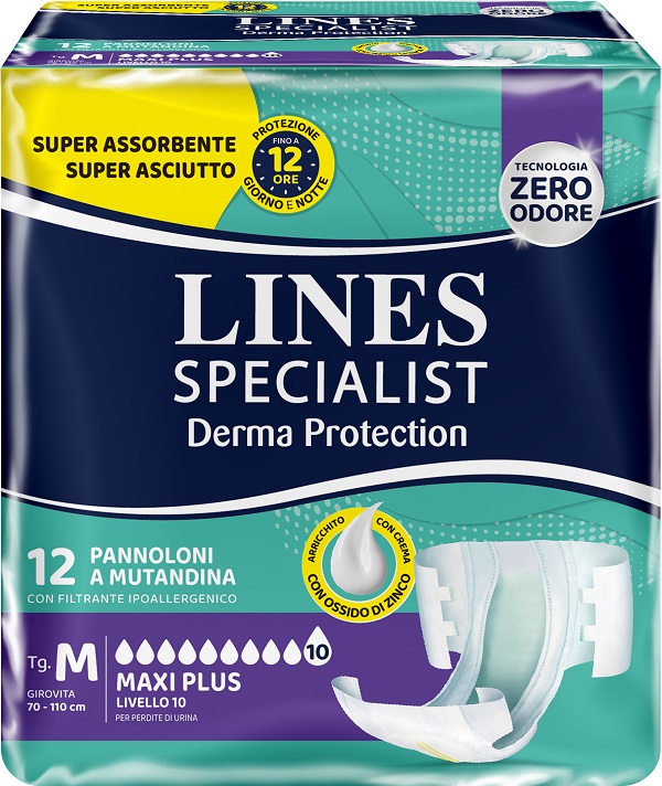 PANNOLONE MUTANDINA LINES SPECIALIST DERM AP M 12 PEZZI - Farmacia Del Monaco