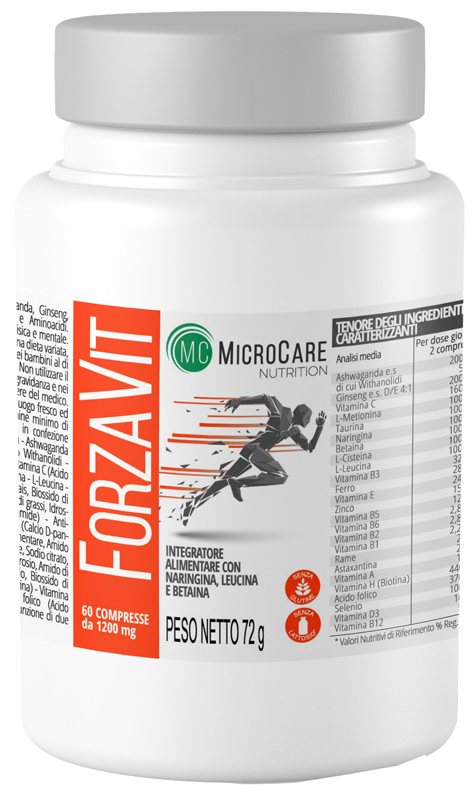 MICROCARE NUTRITION FORZA VIT 60 COMPRESSE - Farmacia Del Monaco