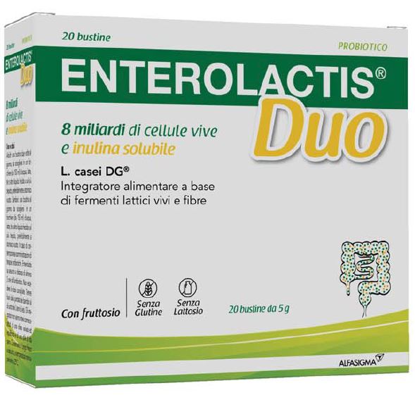 ENTEROLACTIS DUO INULINA 20 BUSTINE 5 G - Farmacia Del Monaco
