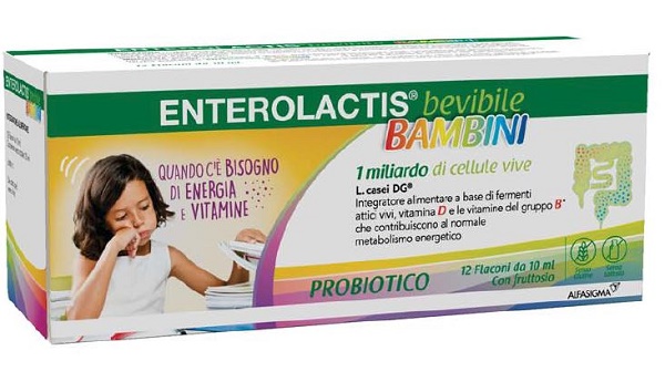 ENTEROLACTIS BAMBINI BEVIBILE 12 FLACONI DA 10 ML - Farmacia Del Monaco