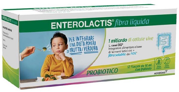 ENTEROLACTIS FIBRA LIQUIDA 12 FLACONCINI DA 10 ML - Farmacia Del Monaco