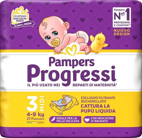 PAMPERS PROGRESSI MIDI 27 PEZZI - Farmacia Del Monaco