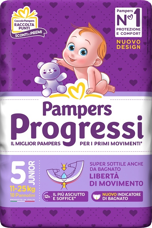 PAMPERS PROGRESSI JUNIOR 18 PEZZI - Farmacia Del Monaco