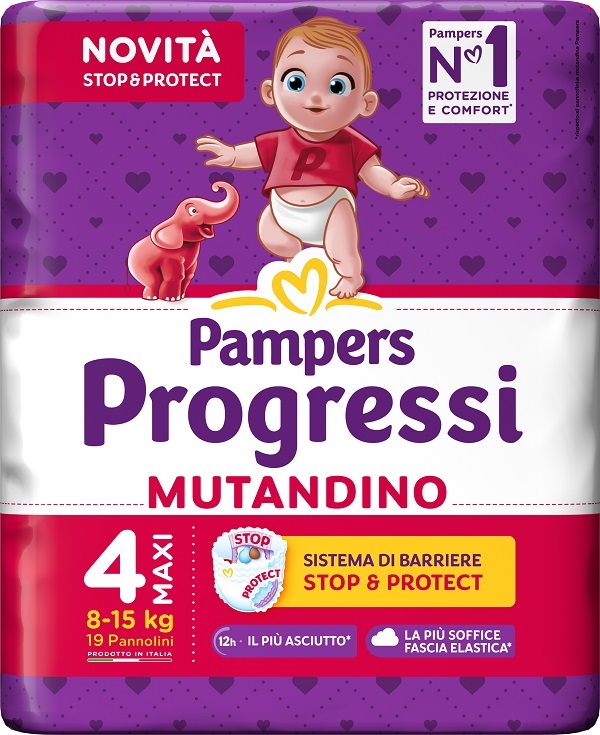 PAMPERS PROGRESSI MUTANDINA MAXI 19 PEZZI - Farmacia Del Monaco