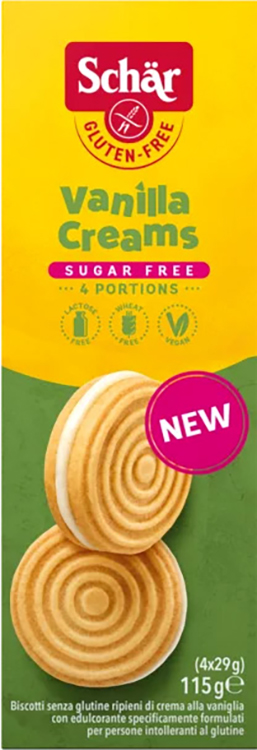 SCHAR SUGAR FREE VANILLA CREAMS 115 G - Farmacia Del Monaco