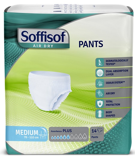 PANNOLONE SOFFISOF AIR DRY PANTS PLUS MEDIUM 14 PEZZI - Farmacia Del Monaco