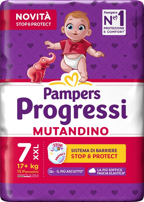 PAMPERS PROGRESSI MUTANDINO XXL 15 PEZZI - Farmacia Del Monaco