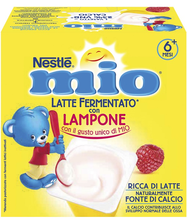 MIO MERENDA LATTE FERMENTATO LAMPONE 4 PEZZI DA 100 G - Farmacia Del Monaco