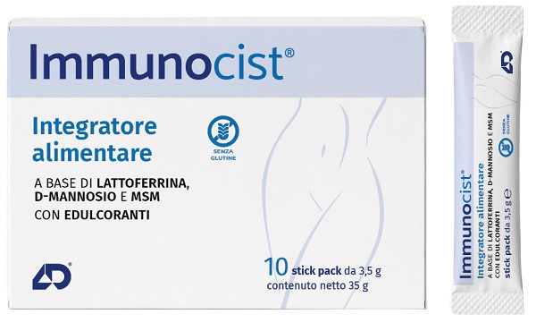 IMMUNOCIST 10 STICK PACK DA 3,5 G CON EDULCORANTI SENZA GLUTINE - Farmacia Del Monaco