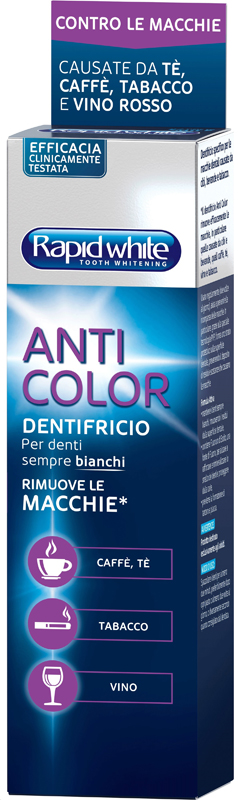 RAPID WHITE DENTIFRICIO ANTICOLOR 75 ML - Farmacia Del Monaco