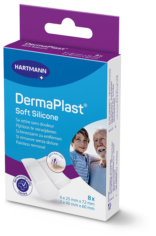 DERMAPLAST SOFT SILICONE CEROTTO 2 FORMATI 8 PEZZI - Farmacia Del Monaco