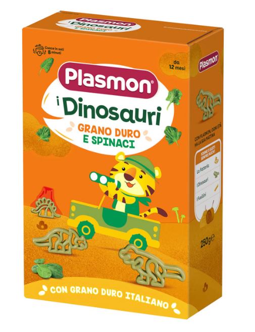 PLASMON PASTA DINOSAURI E SPINACI 250 G - Farmacia Del Monaco