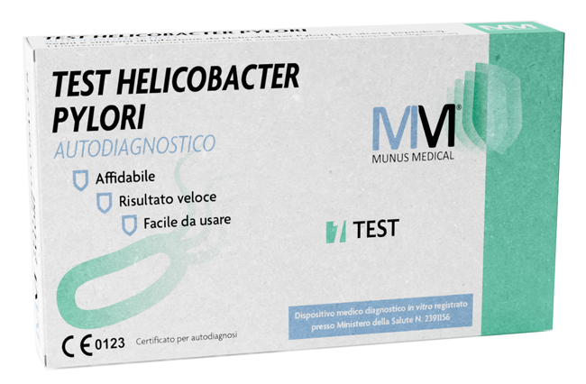 MUNUS MEDICAL TEST AUTODIAGNOSTICO ANTIGENE HELICOBACTER PYLORI - Farmacia Del Monaco