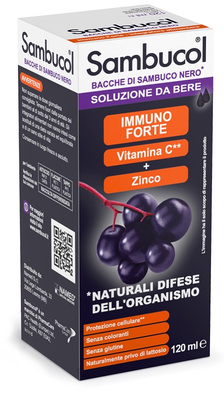 SAMBUCOL LIQUIDO DA BERE 120 ML - Farmacia Del Monaco