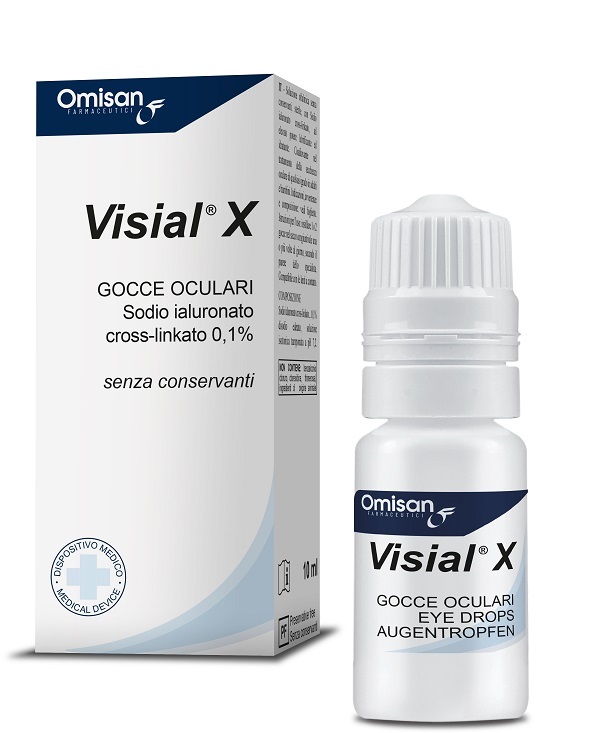 GOCCE OCULARI VISIAL X ACIDO IALURONICO CROSS-LINKATO 0,1% 10 ML - Farmacia Del Monaco