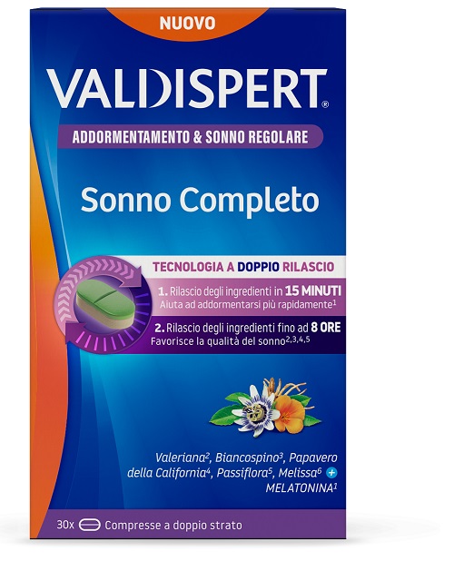 VALDISPERT SONNO COMPLETO 30 COMPRESSE A DOPPIO STRATO - Farmacia Del Monaco