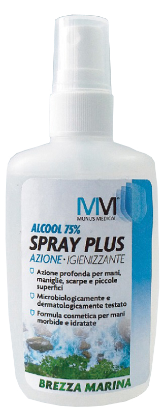 MUNUS MEDICAL IGIENIZZANTE SPRAY MANI E SUPERFICI BREZZA MARINA 110 ML - Farmacia Del Monaco