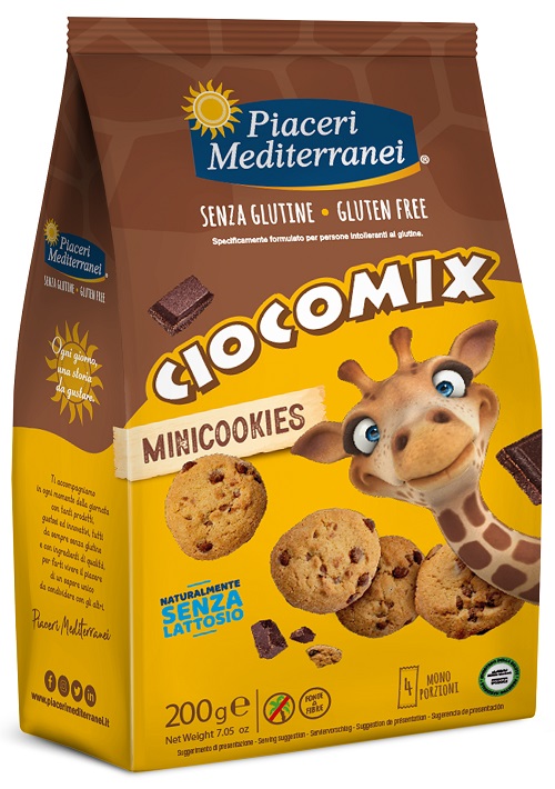 PIACERI MEDITERRANEI CIOCOMIX MINI COOKIES 4 MONOPORZIONI DA 50 G - Farmacia Del Monaco