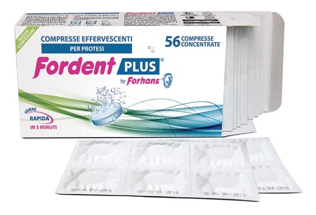 FORDENT PLUS 56 COMPRESSE CONCENTRATE PER DENTIERE E APPARECCHI ORTODONTICI - Farmacia Del Monaco
