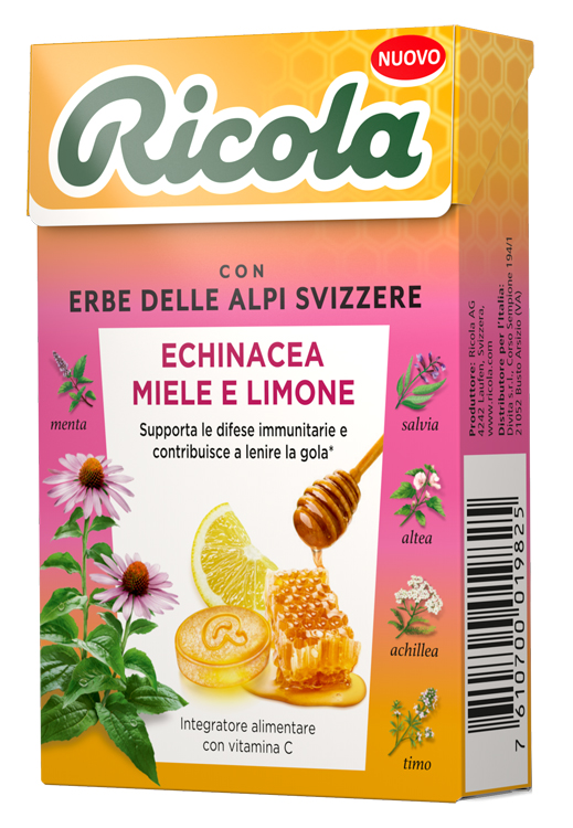 RICOLA ECHINACEA MIELE & LIMONE 50 G - Farmacia Del Monaco
