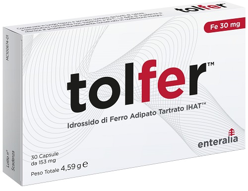 TOLFER IHAT IDROSSIDO FERRO ADIPATO TARTRATO NANO 30 CAPSULE - Farmacia Del Monaco