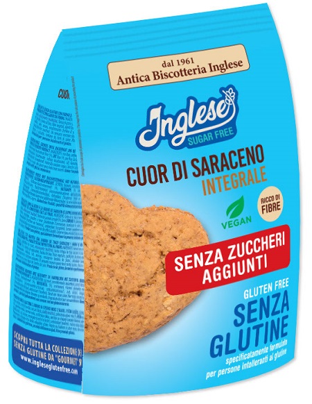 INGLESE BISCOTTI CUOR DI SARACENO INTEGRALI SENZA ZUCCHERI AGGIUNTI 200 G - Farmacia Del Monaco