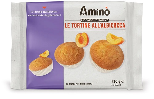 AMINO' LE TORTINE ALBICOCCA 4 PEZZI DA 52,5 G - Farmacia Del Monaco